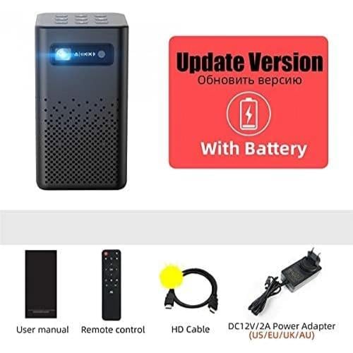 جهاز عرض صغير محمول بدون شاشة تلفزيون LED DLP