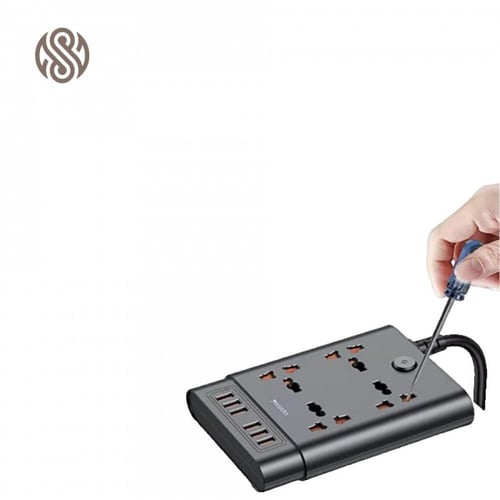 مقبس تمديد الطاقة ( توصيلة ) 2 متر مع 4 منافذ تيار...