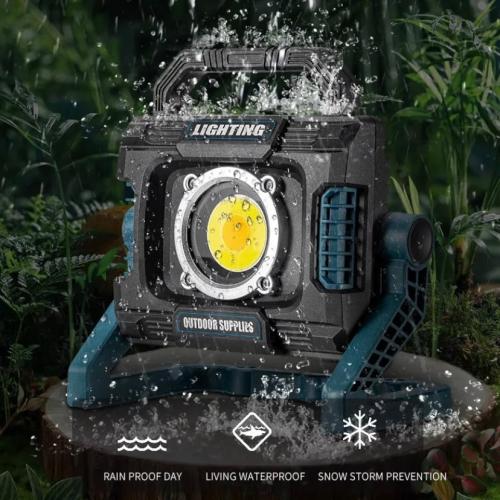 مصباح ليد قوي للتخييم مع باور بنك بسعة 9000مللي أم...