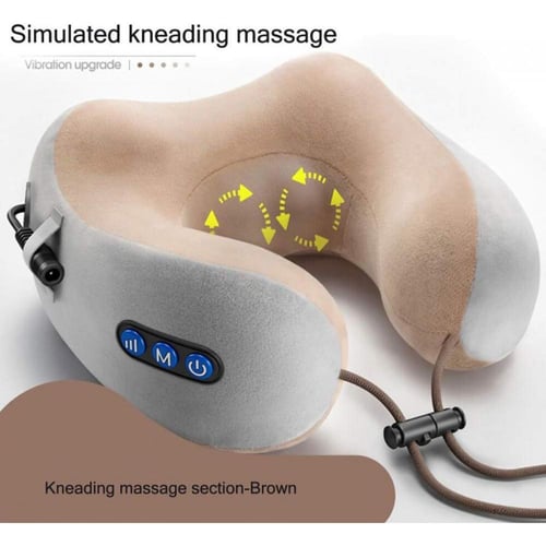 وسادة تدليك كهربائية للرقبة، على شكل حرف U قابلة ل...