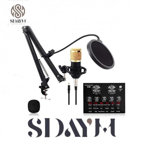 مجموعة ميكروفون BM-800 للتدوين الصوتي مزودة ببطاقة...