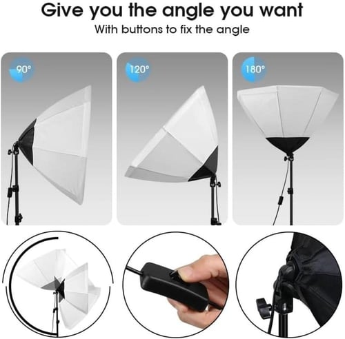 مجموعة إضاءة سوفت بوكس للتصوير الفوتوغرافي من جلان...