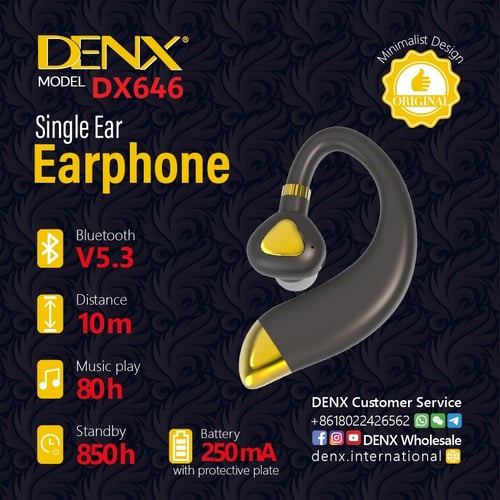 DX646- سماعات أذن فردية DENX