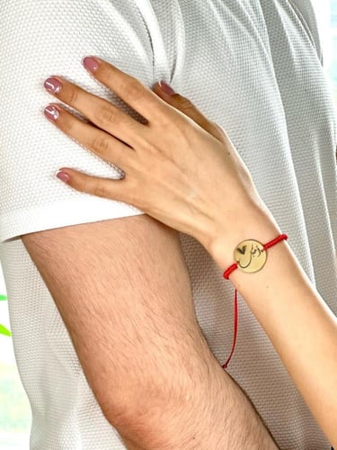 بكج اساور اوبيرلا ذهبي/فضي نحت كتابة او صورة