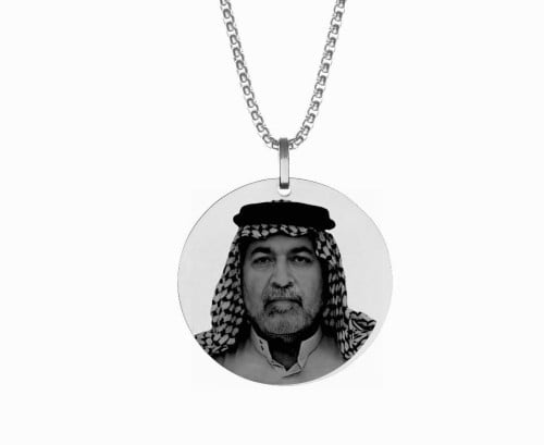 تعليقة سيارة فضي شكل دائري