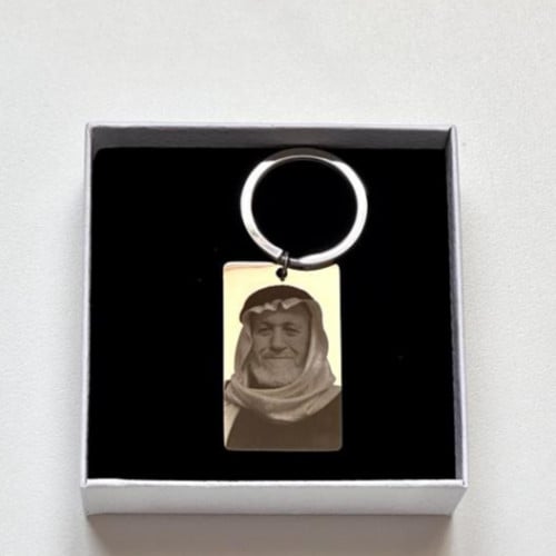 بكج 2ميدالية مفتاح نحت مستطيل ذهبي وفضي