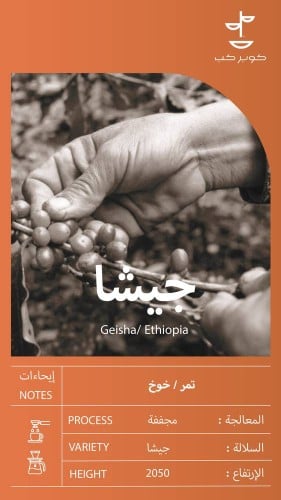 محمصة كوبر كب | جيشا اثيوبيا - 250ج