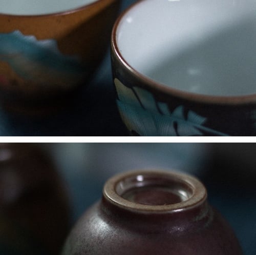 مجموعة 5 أكواب فخارية بنمط أنيق