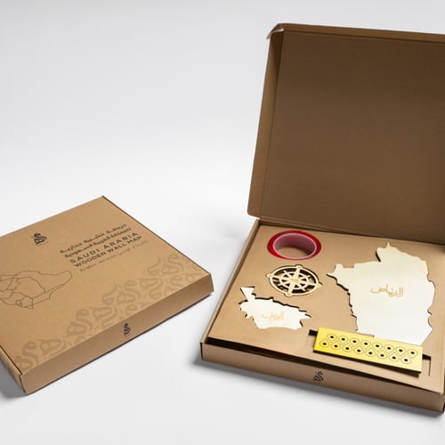 خريطة الحائط الخشبية للسعودية