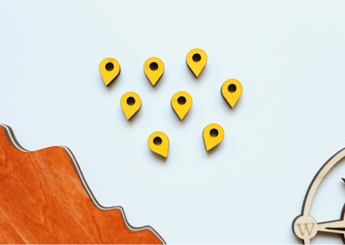 أوتلت خريطة حائط خشبية للمملكة - انجليزي