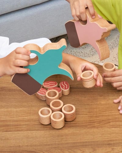 مجموعة الدلة الخشبية للاطفال