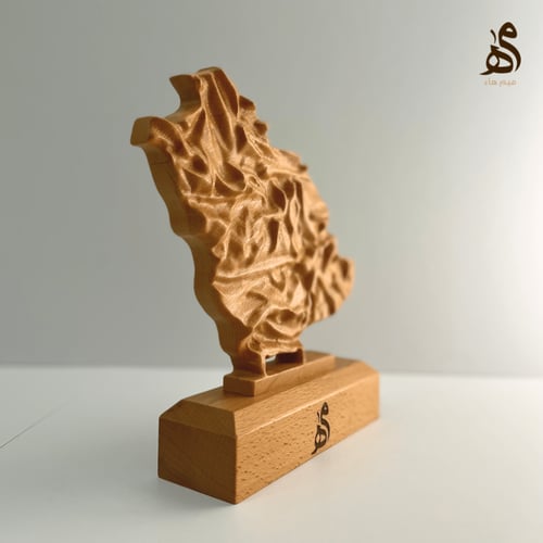منحوتة خشبية للمملكة ثلاثية الأبعاد