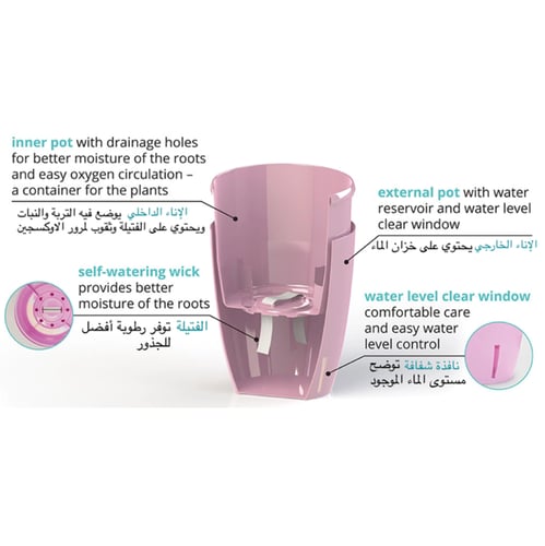 حوض أوركيد Orchidea-Twin ري ذاتي