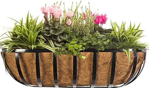 سلة زهور للحائط Metal Wall Hanging Basket