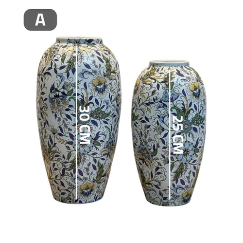 فازة سيراميك أبيض ملون