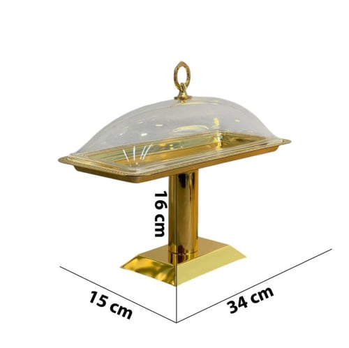 ستاند تقديم ستانلس ستيل بغطاء إكريلك