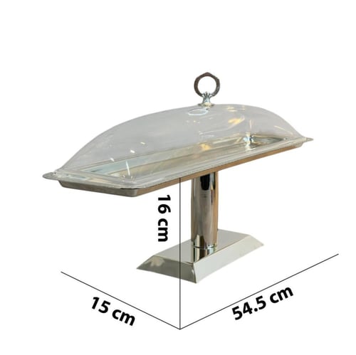 ستاند تقديم ستانلس ستيل بغطاء إكريلك