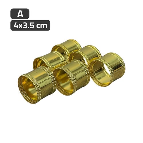 خواتم مناديل سفرة 6 قطع