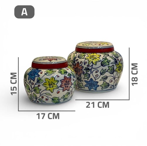 علبة خزف ملونة