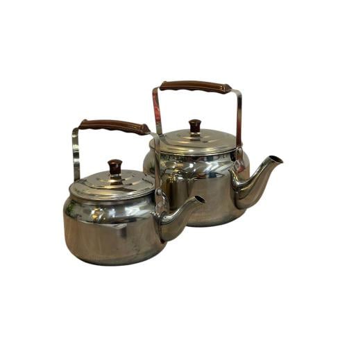 ابريق شاي استيل يد بني