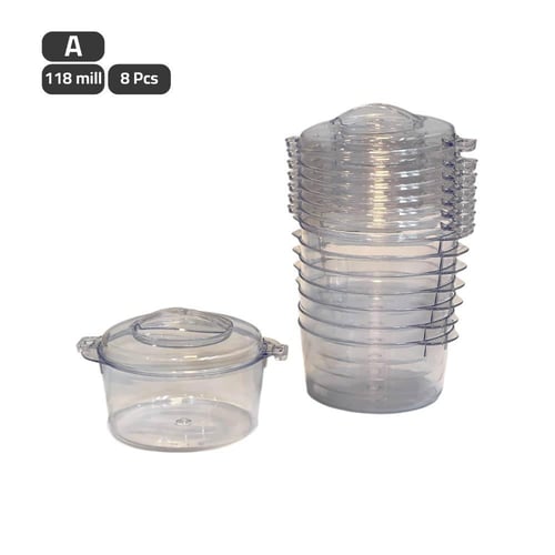 كأس حلا بلاستيك شفاف