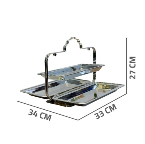 ستاند تقديم قابل للطي ستيل مستطيل