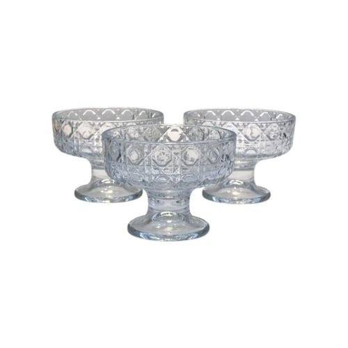 كاسات حلا زجاج بقاعدة