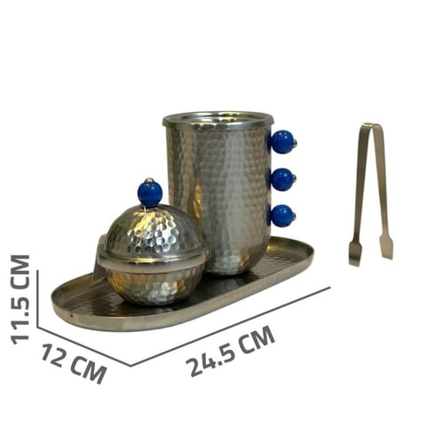 طقم مبخره المونيوم مع مسكة ملونة