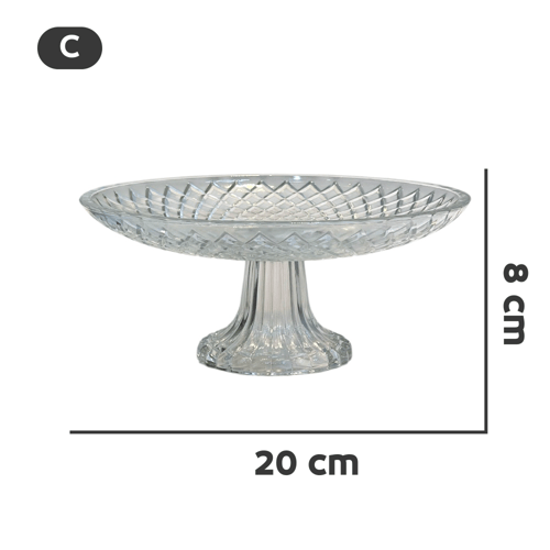 صحن تقديم قزاز دائري بقاعدة