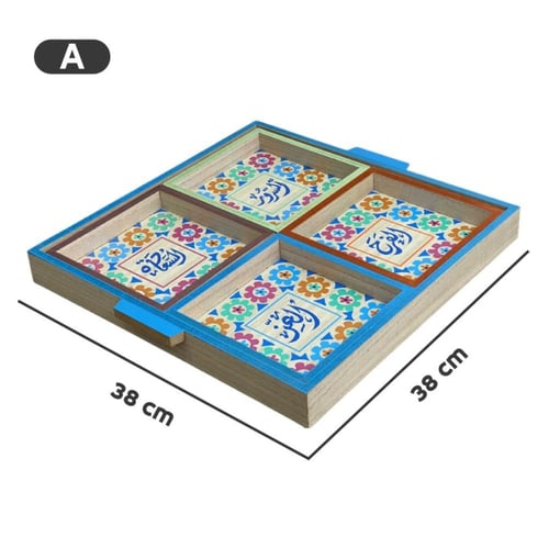 طقم ضيافة خشبي 4+1