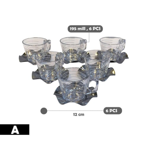 طقم فناجين كريستال تركي