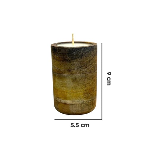شموع عطرية فاخرة بقاعدة خشب