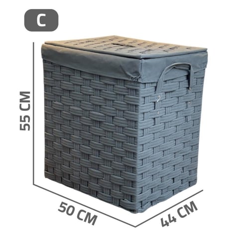 سلة غسيل بغطاء بلاستيك