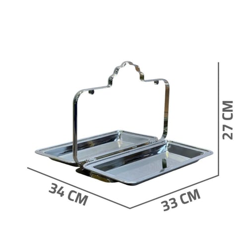 ستاند تقديم قابل للطي ستيل مستطيل