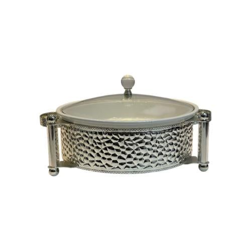 صحن تقديم سيراميك مع سخان دائري