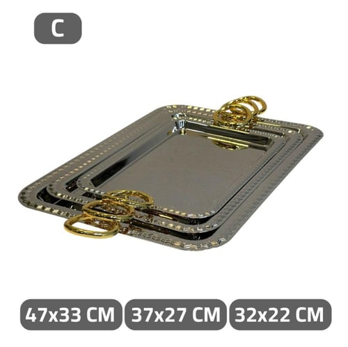 طقم صواني تقديم 3 قطع