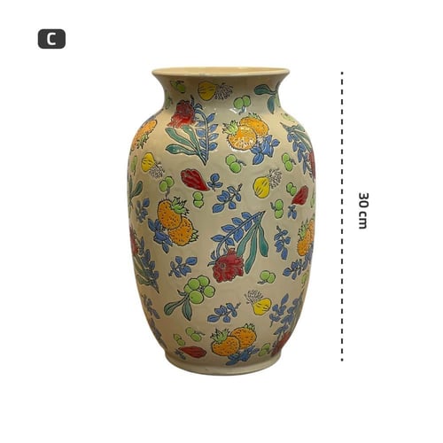 فازة سيراميك زخرفة صينية 30 سم