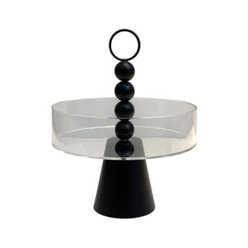 ستاند تقيم اكريلك دائري بحامل خشب