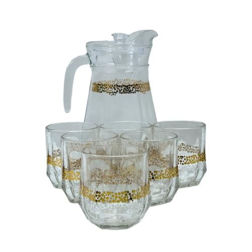 طقم جيك مع أكواب زجاج