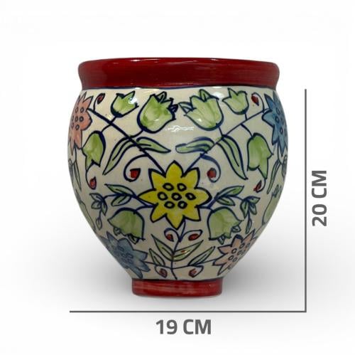 فازة أزهار ملونة