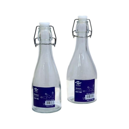 قارورة ماء زجاج غطاء كبس