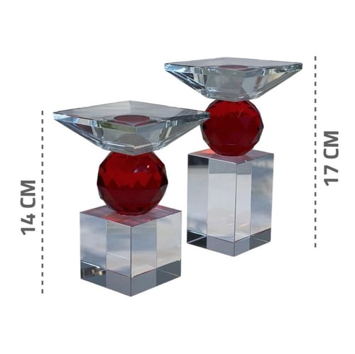 ستاند مربع كريستال قطعتين