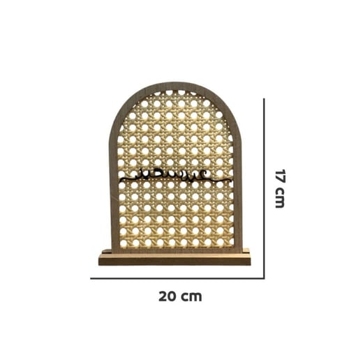ستاند عبارات ترحيبية خشب مع راتان وسط