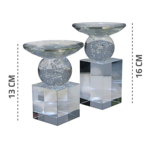 ستاند دائري كريستال قطعتين