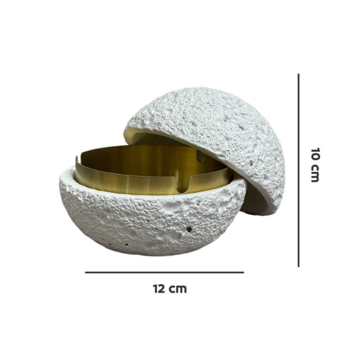 طفاية سجائر رمادي بغطاء
