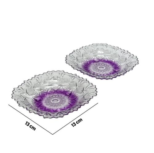 طقم صحن تقديم زجاج