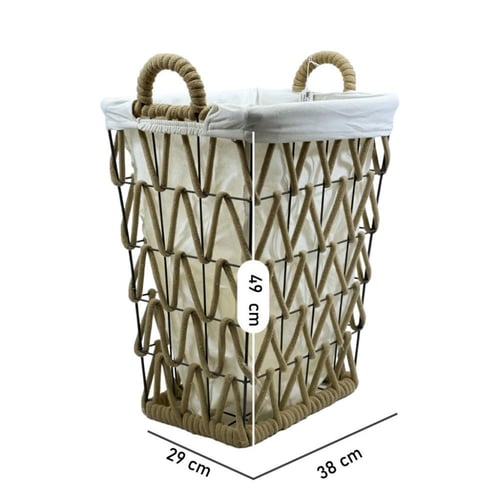 سلة غسيل حديد ملبس قماش