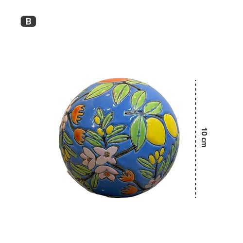 كرة سيراميك ديكور رسوم يدوية