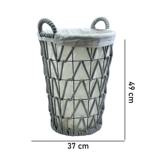 سلة غسيل حديد ملبس قماش