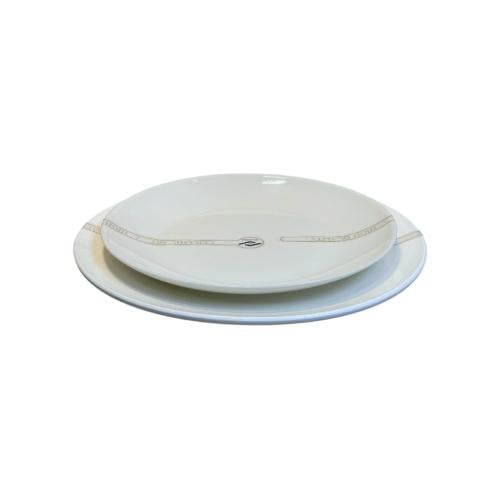 صحن مسطح سيراميك ابيض
